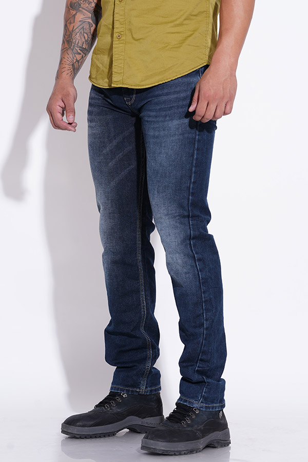 DK BLUE 5 POCKET MIDRISE REGULAR AND STREIGHT FIT JEANS