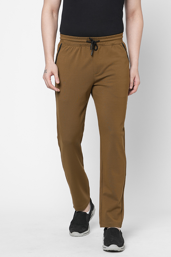 BROWN ATHLEISURE TRACK PANT