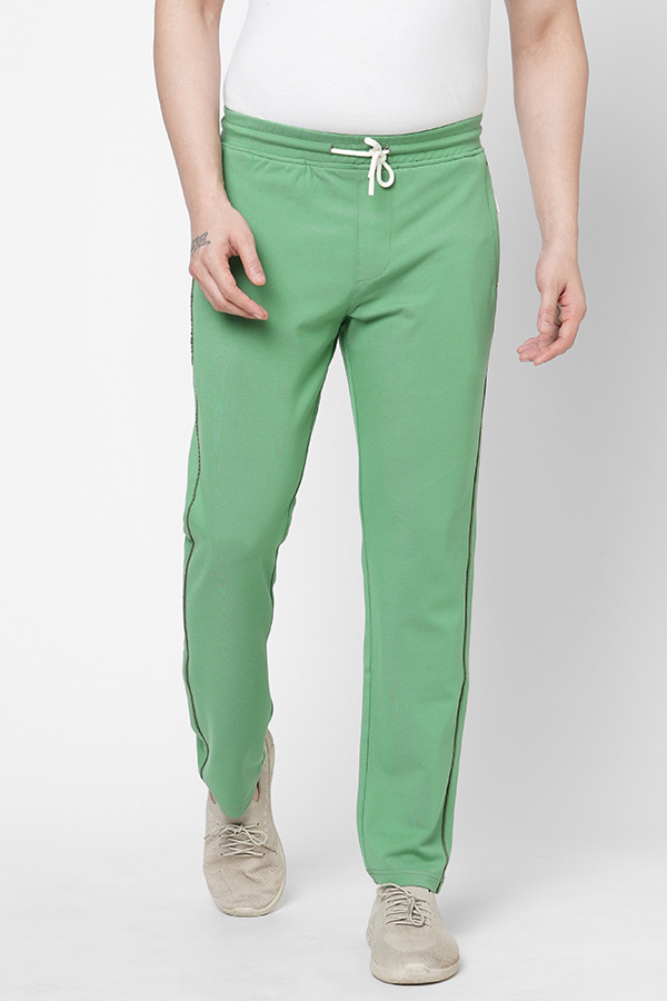 MOSS GREEN ATHLEISURE TRACK PANT