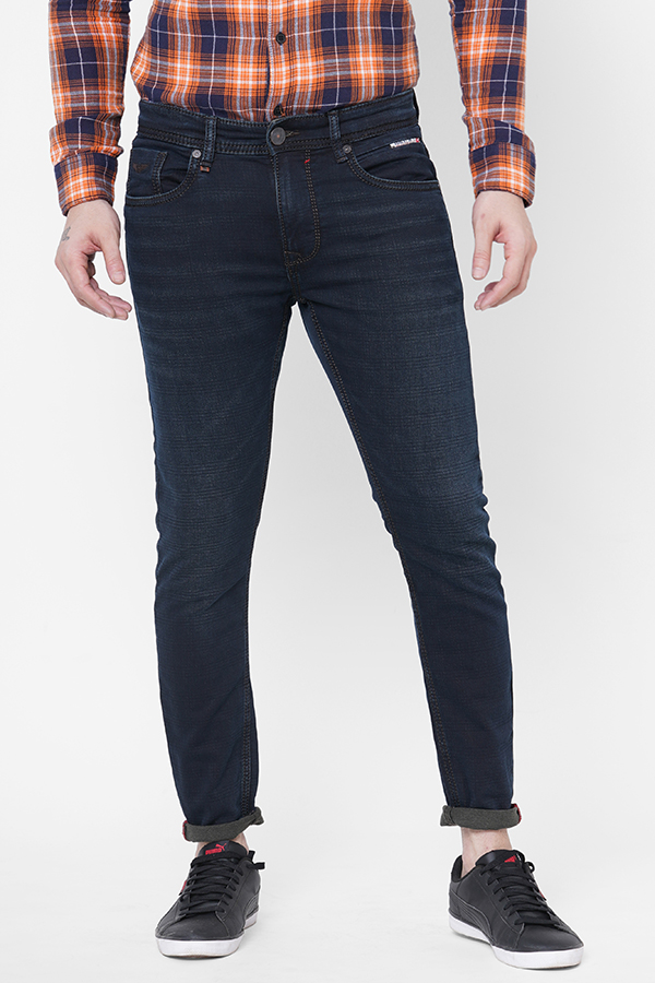 DK BLUE 5 POCKET LOW-RISE TAPERED ANKLE LENGTH JEANS