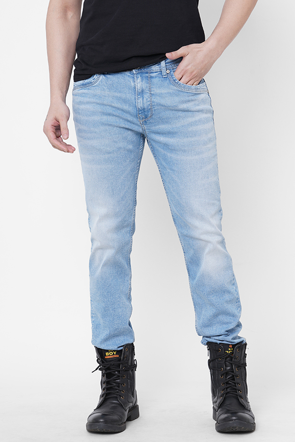 LT BLUE 5 POCKET MIDRISE, REGULAR AND STREIGHT FIT JEANS