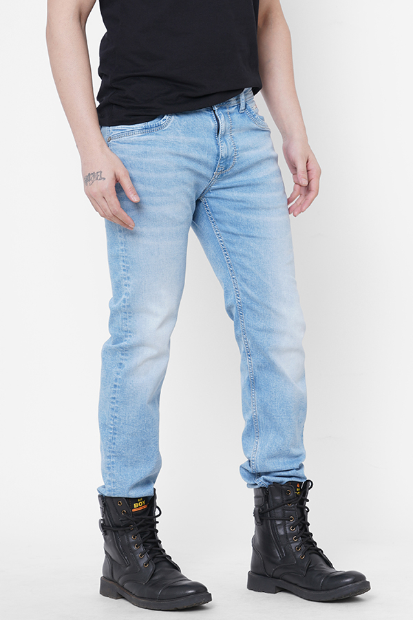 LT BLUE 5 POCKET MIDRISE, REGULAR AND STREIGHT FIT JEANS