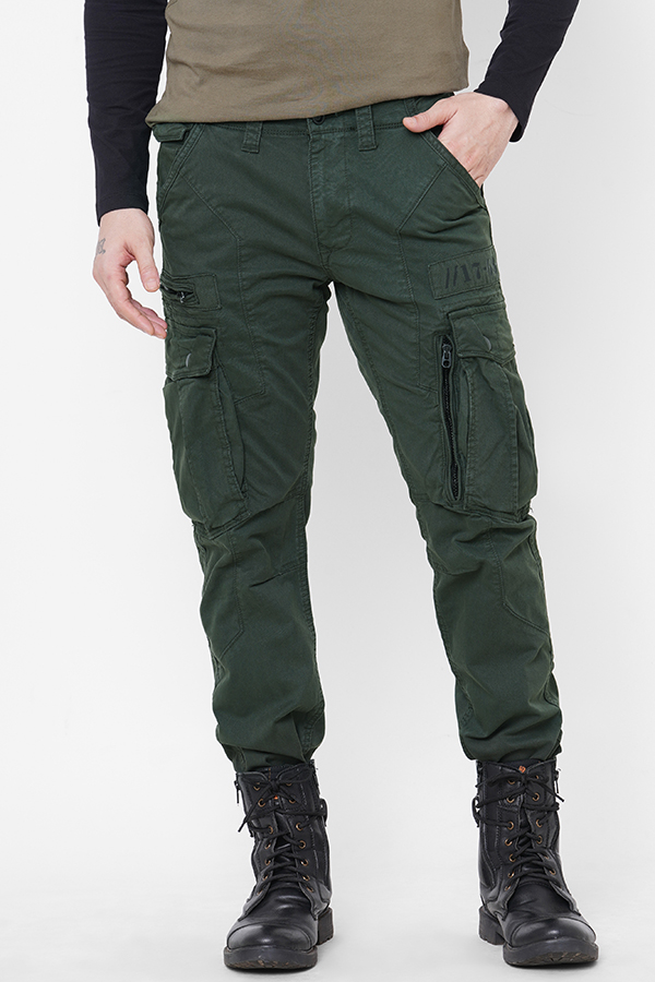 MILITARY GREEN SLIM FIT CARGO PANT