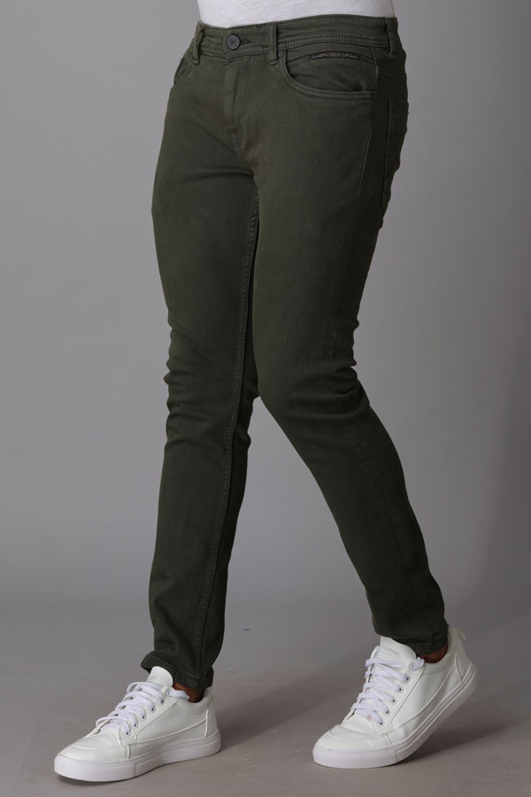 GREEN 5 POCKET LOW-RISE ANKLE LENGTH JEANS (SPRINGSTEEN FIT)