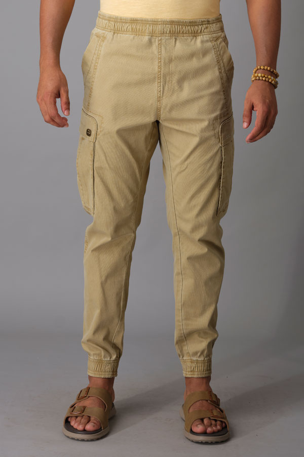 KHAKI CARGO PANT (TAPERED FIT)