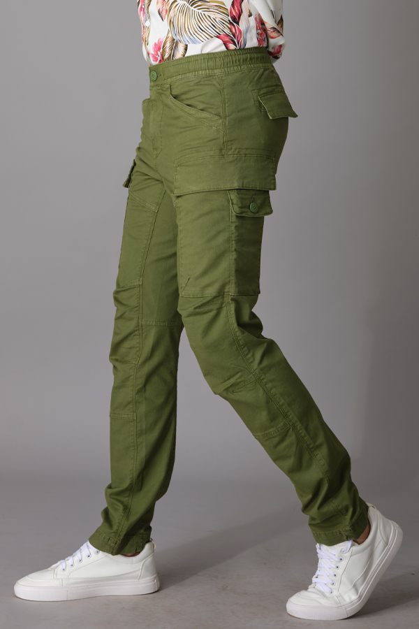 GREEN CARGO PANT (TAPERED FIT)