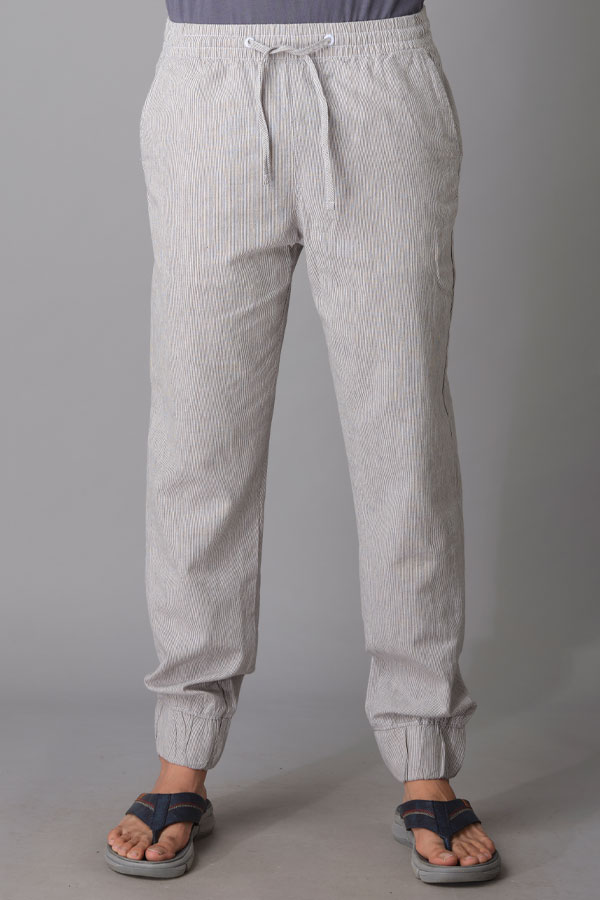 CARBON GREY LINEN PANT (RELAXED TAPERED FIT)