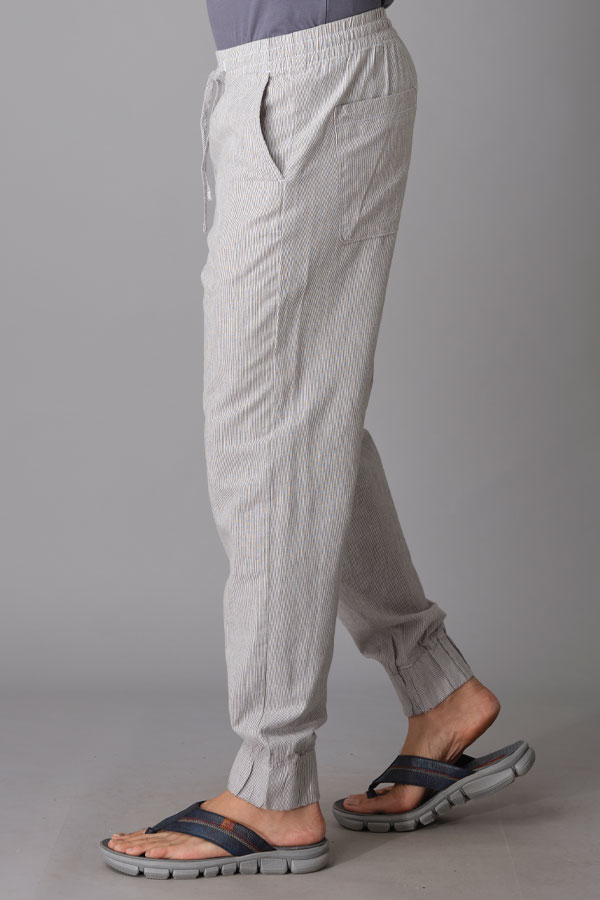 CARBON GREY LINEN PANT (RELAXED TAPERED FIT)
