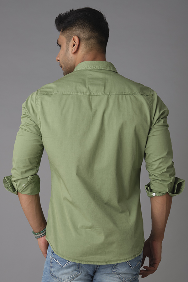 ONLINE LIME FULL SLEEVE COTTON SHIRT (AXEL F/SLV FIT)