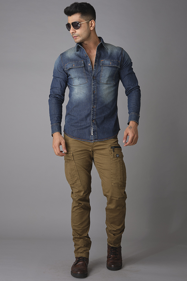 Buy Blue Shirts for Men by Southbay Online  Ajiocom