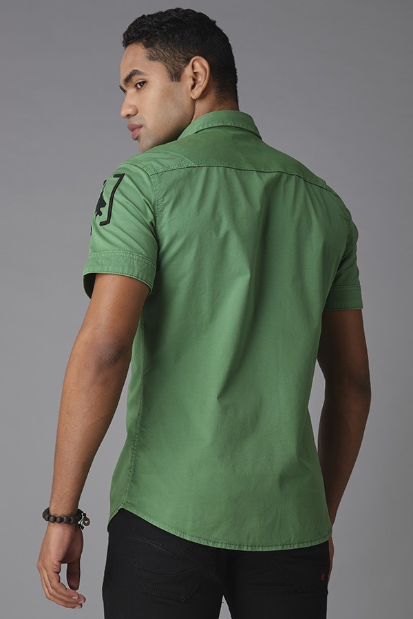 Louis Philippe sea green half sleeves t shirt - G3-MTS16308