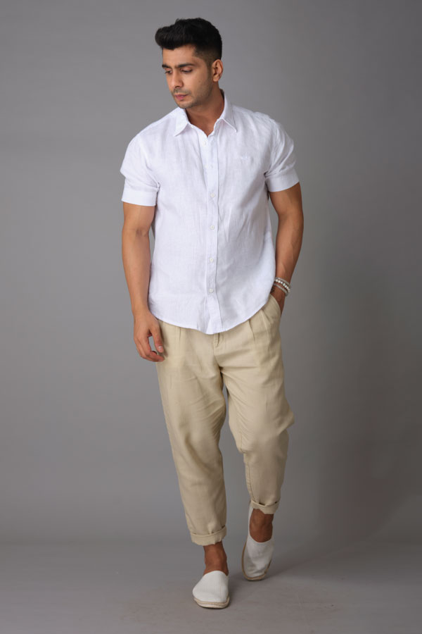 LINEN TROUSERS WITH POCKETS  Grey  ZARA India
