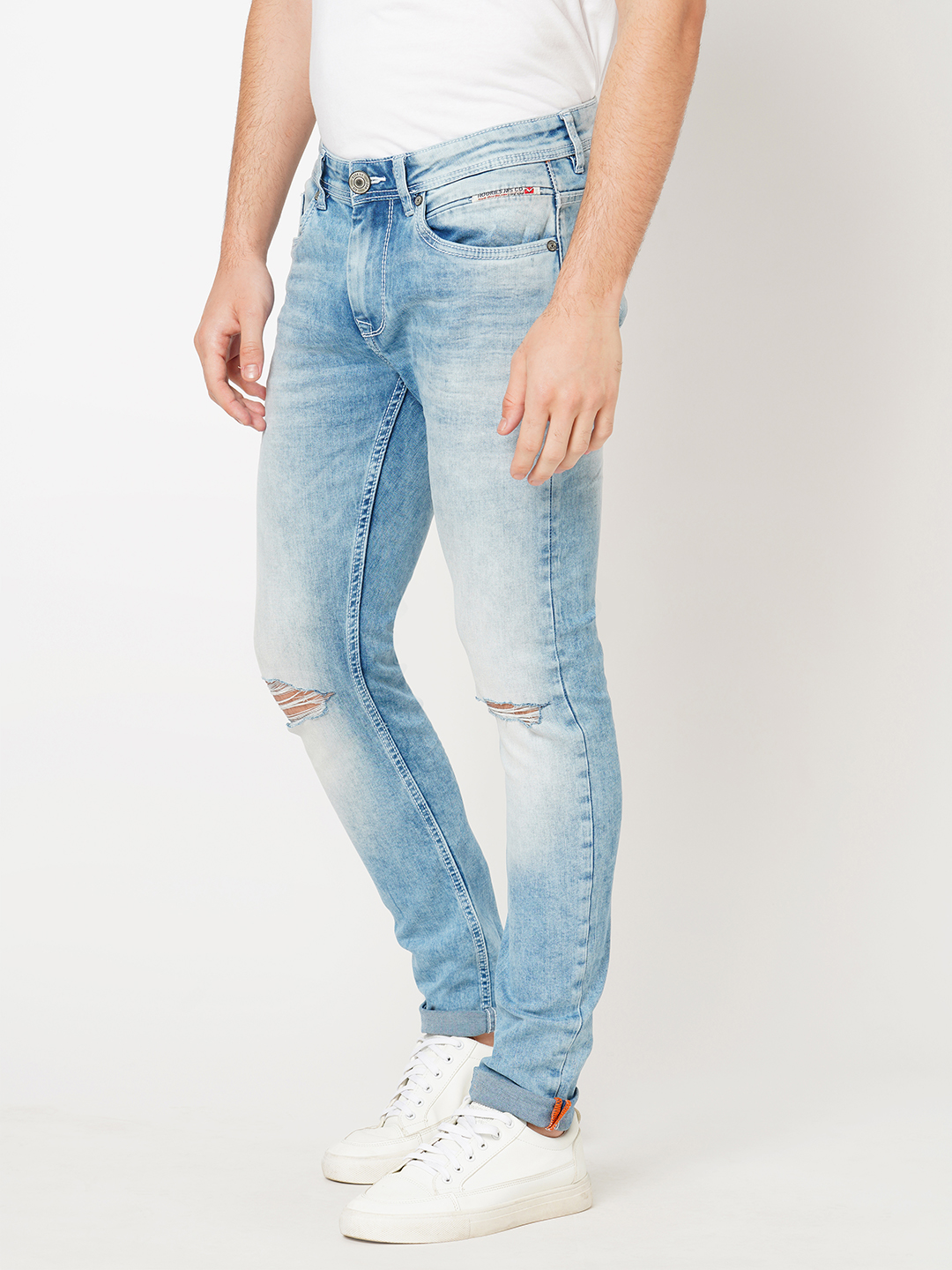 LT BLUE 5 POCKET MID-RISE NARROW TAPERED FIT JEANS (BILLY FIT)