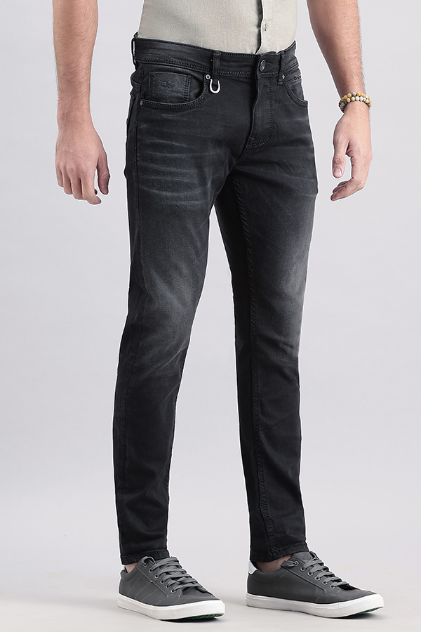 CHARCOAL 5 POCKET LOW-RISE ANKLE LENGTH JEANS (SPRINGSTEEN FIT)