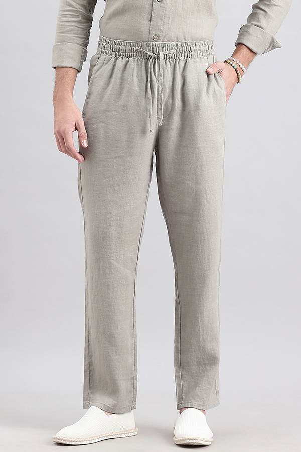 DK STONE LINEN PULL ON PANT (RELAXED FIT)